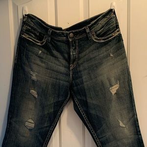 Women’s Silver Size 20 Denim Capris